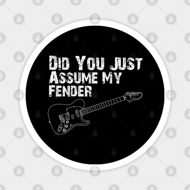 Did You Just Assume my Fender Magnet by DrawAHrt